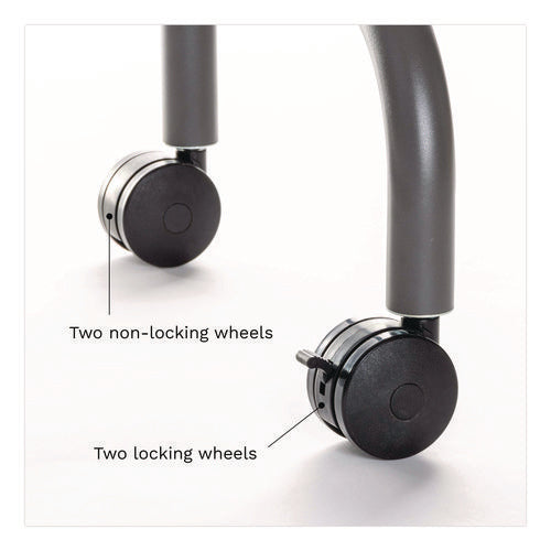 Image of Iceberg OfficeWorks Mobile Training Table, Rectangular, 72" x 18" x 29", Gray/Charcoal