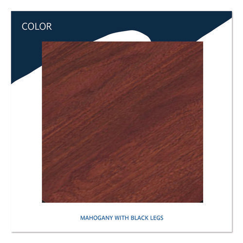 Image of Iceberg OfficeWorks Mobile Training Table, Rectangular, 72" x 18" x 29", Mahogany/Black