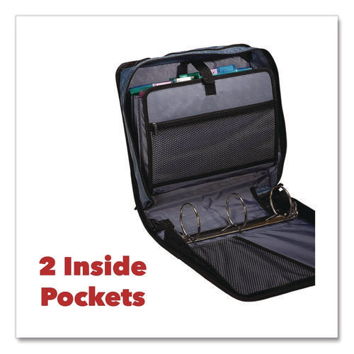 Image of Case it Mighty Zip Tab Binder, 3 Rings, 3" Capacity, 11 X 8.5, Red