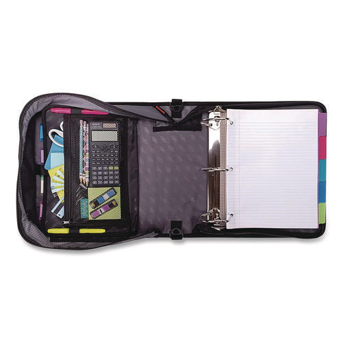 Image of Case it King Size Mighty Zip Tab Binder, 3 Rings, 4" Capacity, 11 X 8.5, Purple