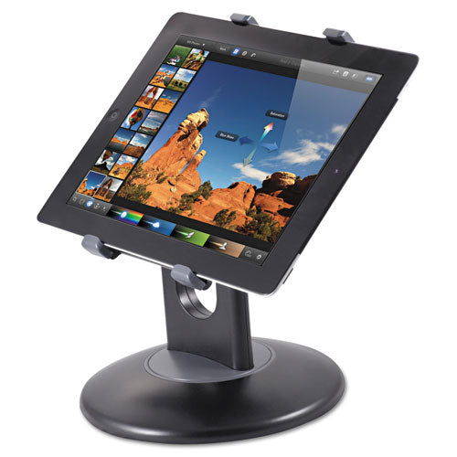 Image of Kantek Stand For 7" To 10" Tablets, Swivel Base, Plastic, Black