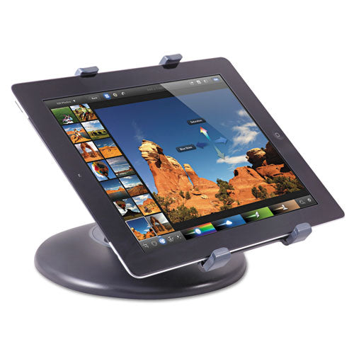 Image of Kantek Stand For 7" To 10" Tablets, Swivel Base, Plastic, Black