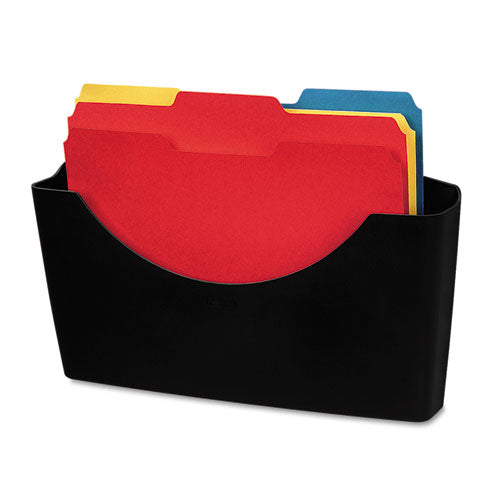 Image of Fellowes® Plastic Partition Additions File Pocket, Letter Size, 14" x 2.5" x 7.75", Dark Graphite