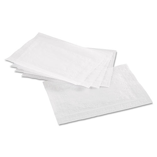 Image of Hoffmaster® Classic Embossed Straight Edge Placemats, 10 X 14, White, 1,000/carton