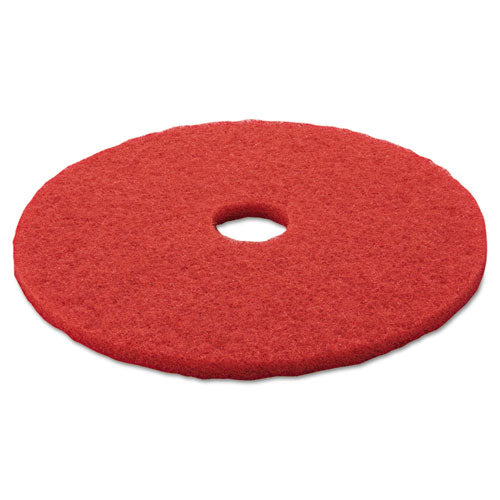 Image of 3M Low-Speed Buffer Floor Pads 5100, 20" Diameter, Red, 5/carton