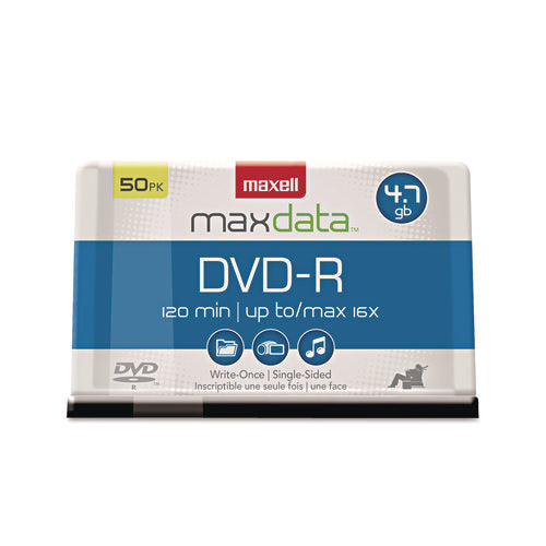 Image of Maxell® Dvd-R Recordable Disc, 4.7 Gb, 16x, Spindle, Gold, 50/pack