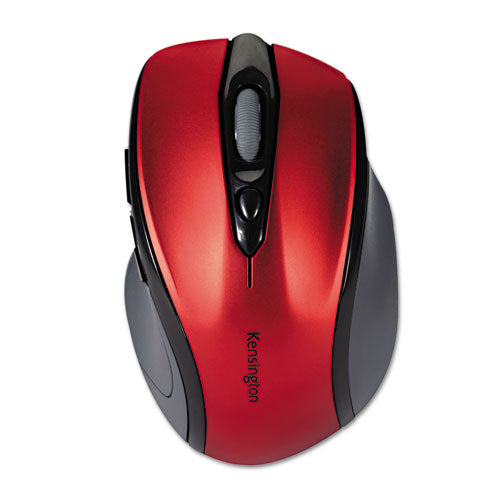 Image of Kensington® Pro Fit Mid-Size Wireless Mouse, 2.4 Ghz Frequency/30 Ft Wireless Range, Right Hand Use, Ruby Red