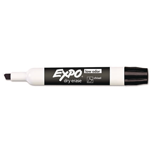 Image of EXPO® Low-Odor Dry-Erase Marker, Broad Chisel Tip, Black