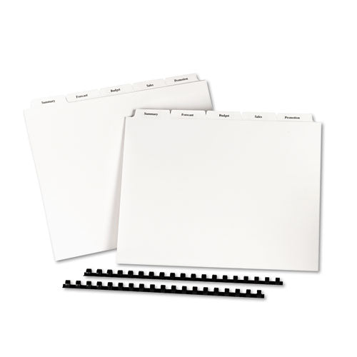 Image of Avery® Customizable Print-On Dividers, Unpunched, For Xerox 5090 Copiers, 5-Tab, 11 x 8.5, White, 30 Sets