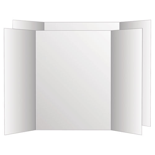 Image of Eco Brites Two Cool Tri-Fold Poster Board, 36 X 48, White/white, 6/carton