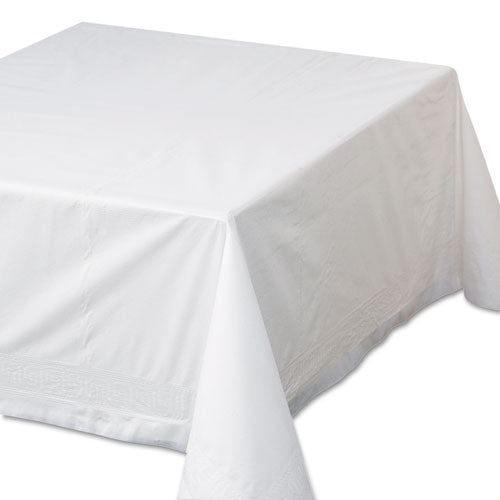 Image of Hoffmaster® Tissue/poly Tablecovers, 72" X 72", White, 25/carton