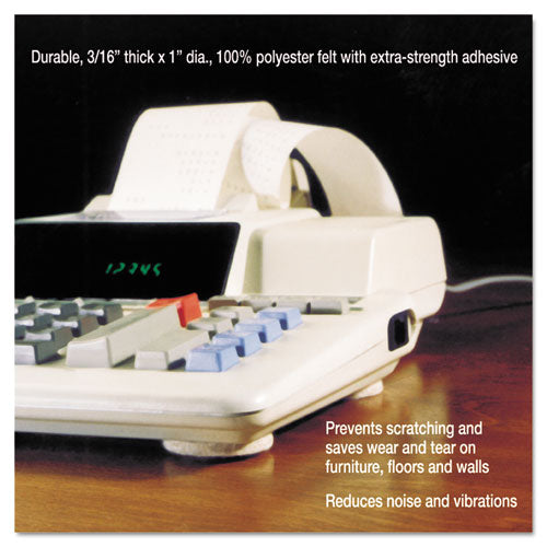 Image of Master Caster® Scratch Guard Felt Pads, 1" Dia, Circular, Beige, 16/pack