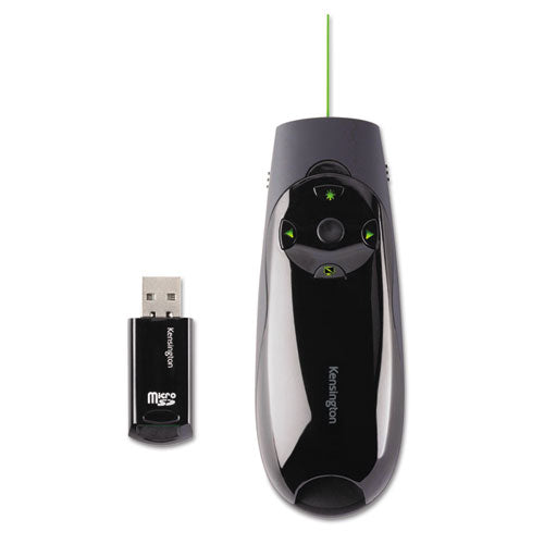 Image of Kensington® Presenter Expert Wireless Cursor Control With Green Laser, Class 2, 150 Ft Range, Black