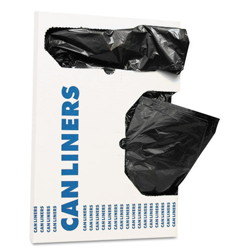 Image of AccuFit® Linear Low Density Can Liners with AccuFit Sizing, 16 gal, 1 mil, 24" x 32", Black, Flat Pack, 250/Carton