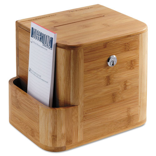 Image of Safco® Bamboo Suggestion Boxes, 10 X 8 X 14, Natural