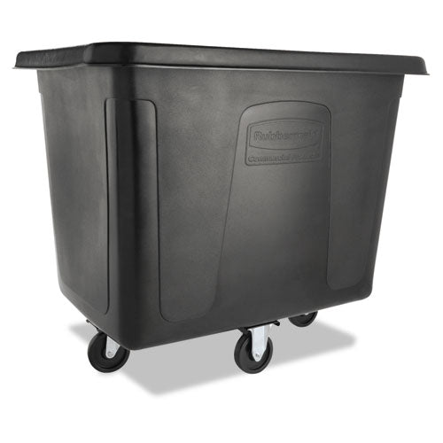 Image of Rubbermaid® Commercial Cube Truck, 119.7 gal, 500 lb Capacity, Plastic/Metal, Black
