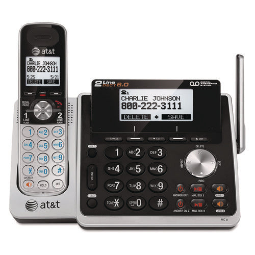 Image of AT&T® Tl88102 Cordless Digital Answering System, Base And Handset