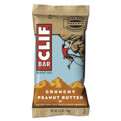 Image of CLIF® Bar Energy Bar, Crunchy Peanut Butter, 2.4 Oz, 12/box