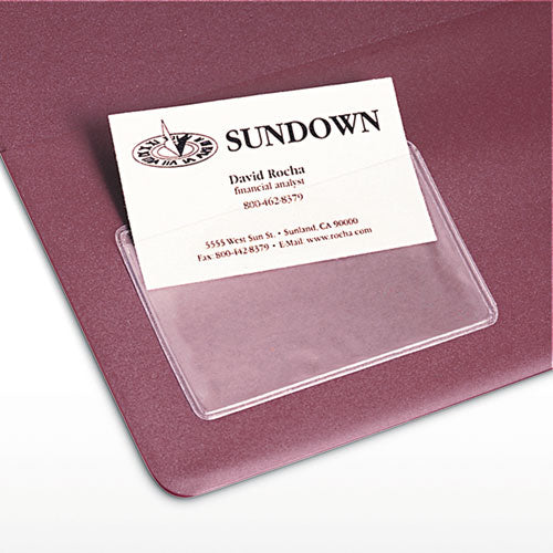 Image of Avery® Self-Adhesive Top-Load Business Card Holders, Top Load, 3.5 x 2, Clear, 10/Pack