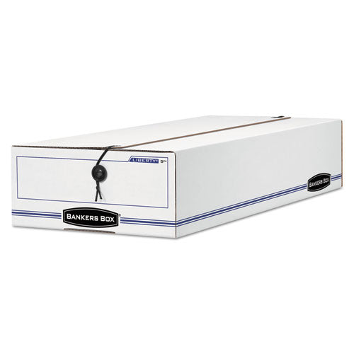 Image of Bankers Box® Liberty Check And Form Boxes, 9" X 24" X 6.38", White/blue, 12/carton