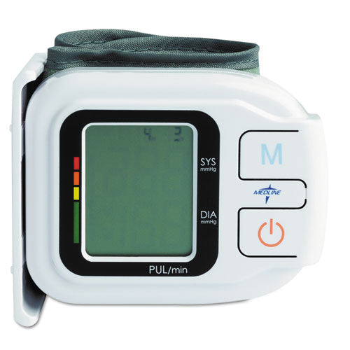 Image of Medline Automatic Digital Wrist Blood Pressure Monitor, One Size Fits All