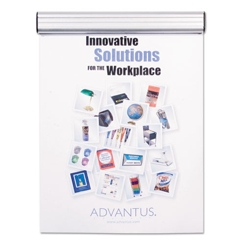 Image of Advantus Grip-A-Strip Display Rails, 1.5" x 9", Satin Aluminum