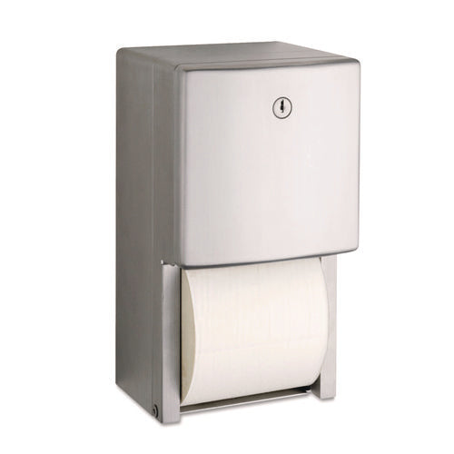 Image of Bobrick ConturaSeries Two-Roll Tissue Dispenser, 6.08 x 5.94 x 11, Stainless Steel