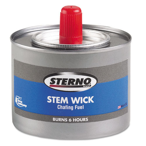 Image of Sterno® Chafing Fuel Can With Stem Wick, Methanol, 6 Hour Burn, 1.89 g, 24/Carton