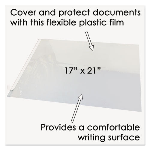 Image of Artistic® Second Sight Clear Plastic Desk Protector, with Hinged Protector, 21 x 17, Clear