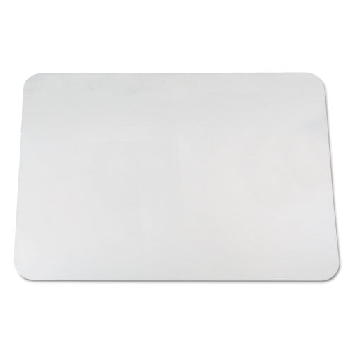 Image of Artistic® KrystalView Desk Pad with Antimicrobial Protection, Glossy Finish, 38 x 24, Clear