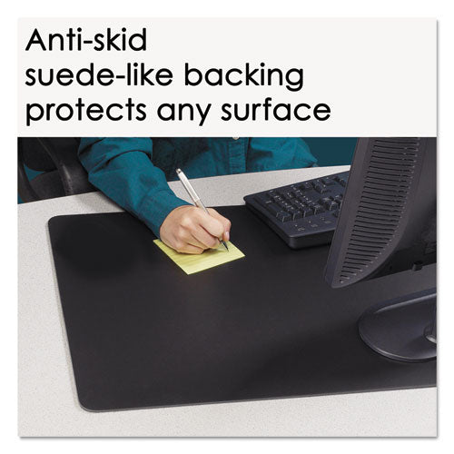Image of Artistic® Rhinolin II Desk Pad with Antimicrobial Protection, 36 x 20, Black