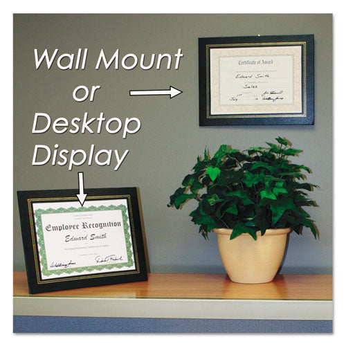 Image of NuDell Leatherette Document Frame, 8.5 x 11, Black, Pack of Two