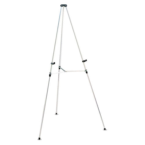 Image of Quartet® Lightweight Telescoping Tripod Easel, 38" To 66" High, Aluminum, Silver