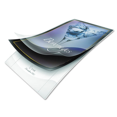 Image of GBC® Ezuse Thermal Laminating Pouches, 3 Mil, 11.5" X 17.5", Gloss Clear, 100/box