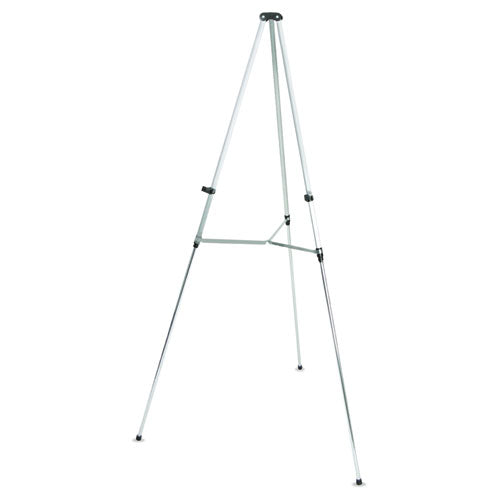 Image of Quartet® Lightweight Telescoping Tripod Easel, 38" To 66" High, Aluminum, Silver