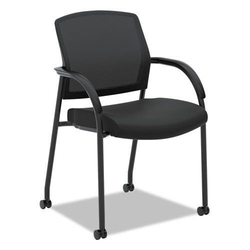 Image of HON® Lota Series Guest Side Chair, 23" x 24.75" x 34.5", Black Seat, Black Back, Black Base