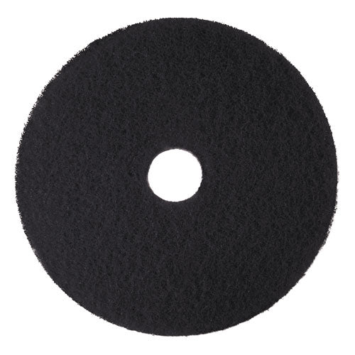 Image of 3M Low-Speed High Productivity Floor Pads 7300, 18" Diameter, Black, 5/carton