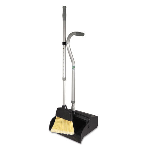 Image of Unger® Telescopic Ergo Dust Pan With Broom, 12w X 45h, Metal, Gray/silver