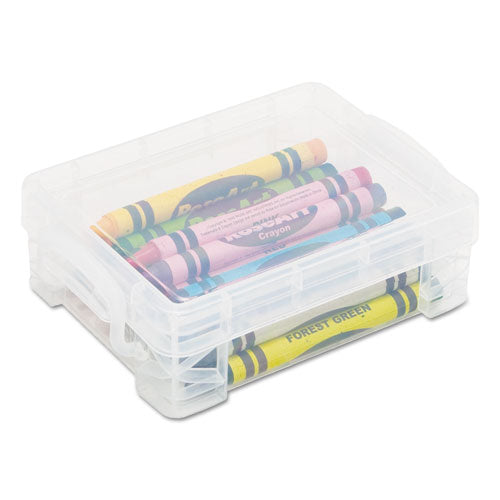 Image of Advantus Super Stacker Crayon Box, 4.75" x 3.5" x 1.6", Clear
