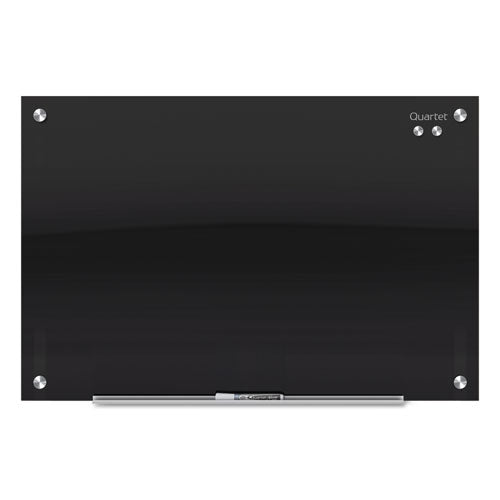 Image of Quartet® Infinity Magnetic Glass Marker Board, 72" x 48", Black Surface
