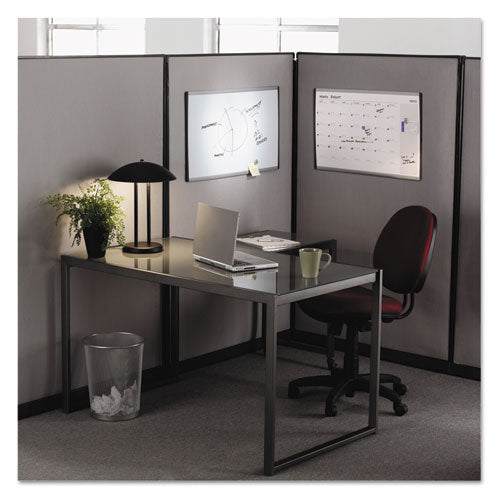 Image of Quartet® ARC Frame Cubicle Board, Magnetic Dry Erase, 30" x 18", White Surface, Satin Aluminum Frame