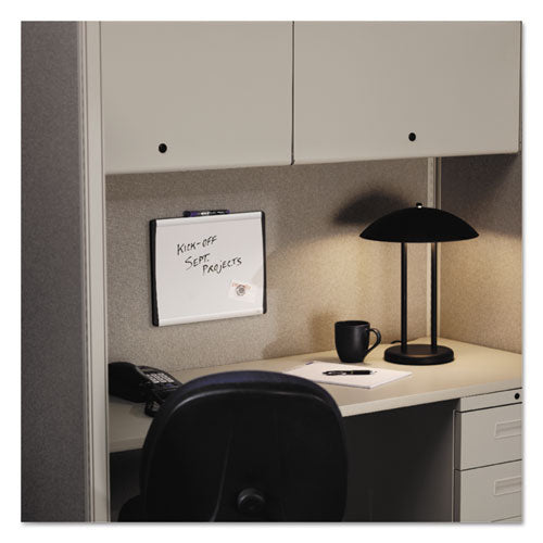 Image of Quartet® ARC Frame Cubicle Board, Magnetic Dry Erase, 14" x 11", White Surface, Satin Aluminum Frame