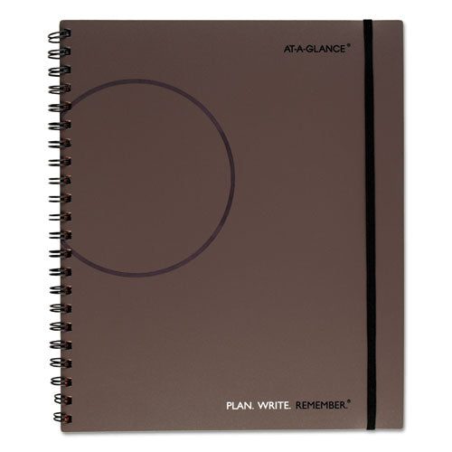 Image of AT-A-GLANCE® Plan. Write. Remember. Planning Notebook Two Days Per Page , 11 X 8.38, Gray Cover, Undated