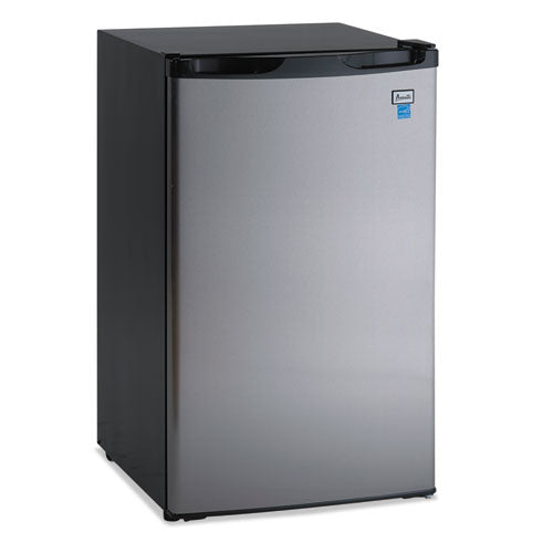 Image of Avanti 4.4 Cf Refrigerator, 19 1/2"w X 22"d X 33"h, Black/stainless Steel