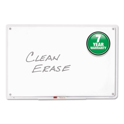 Image of Quartet® iQ Total Erase Translucent-Edge Board, 11" x 7", White Surface, Clear Plastic Frame