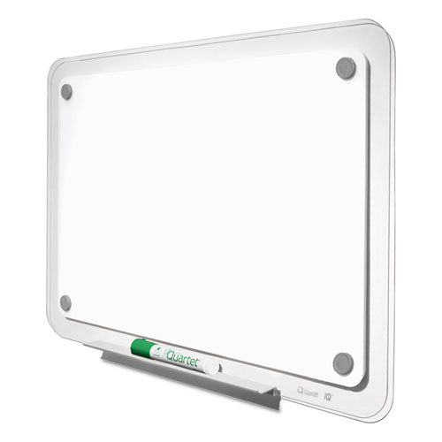 Image of Quartet® iQ Total Erase Translucent-Edge Board, 36" x 23", White Surface, Clear Plastic Frame