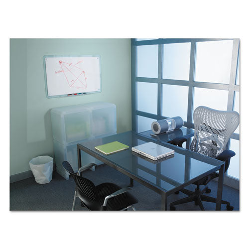 Image of Quartet® iQ Total Erase Translucent-Edge Board, 36" x 23", White Surface, Clear Plastic Frame