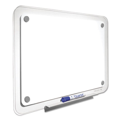 Image of Quartet® iQ Total Erase Translucent-Edge Board, 36" x 23", White Surface, Clear Plastic Frame