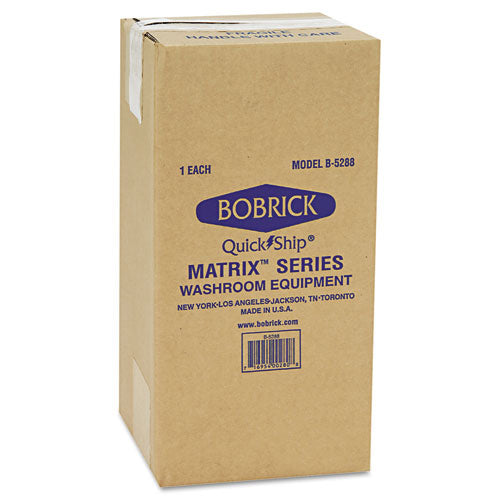 Image of Bobrick Matrix Series Two-Roll Tissue Dispenser, 6.25 x 6.88 x 13.5, Gray