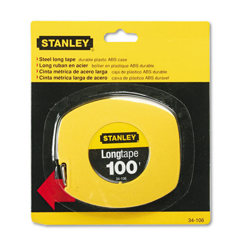 Image of Stanley® Long Tape Measure, 1/8" Graduations, 100 ft, Yellow